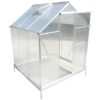 6.3'x6.2'x7' Polycarbonate Greenhouse, Heavy Duty Outdoor Aluminum Walk-In Green House Kit With Rain Gutter, Vent And Door For Backyard Garden - Aluminium - Image 5