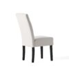 Carter - 5 Tuft Dining Chair With Button Tufted Backrest And Espresso Legs - Ivory - Image 6