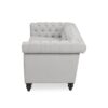 Chesterfield Style 3 Seater Sofa With Deep Button Tufting - Gray - Image 8