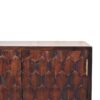 Mini Pineapple Carved Cabinet - Walnut Brown - Image 5