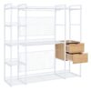 Open Style Wardrobe With Hanging Rails, Shelves And Drawers - White - Image 17