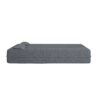 Modern Floor Sofa, With 2 Pillows, Convertible Teddy Fabric Foam Filled Bed, Full Size Folding Mattress, Suitable For Living Room Guest Room, Game Room - Gray - Image 14