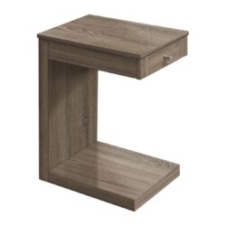Accent Table, C - Shaped Contemporary & Modern - Taupe