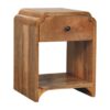 Newton - Mini Nightstand With A Drawer And Open Shelf - Beige Brown - Image 2