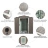 Outdoor Metal Storage Shed With Window - Gray - Image 6