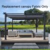 Replacement Canopy Top Cover Fabric For 13 x 10 Ft Outdoor Patio Retractable Pergola Sun-Shelter Canopy - Gray - Image 3