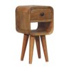 Extra Mini Curve Lower Bedside Table - Oak - Image 6