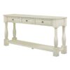 Console Table Long Console Table With Drawers And Shelf For Entryway, Hallway, Living Room - Antique White - Image 10