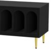 Modern TV Stand For Up To 70" TV, Entertainment Center TV Media Console Table, With 3 Shelves And 2 Cabinets, TV Console Cabinet Furniture For Living Room - Black - Image 21