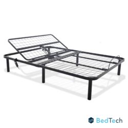 Bthu - California King Adjustable Bed Base With Head Position Adjustment - Black