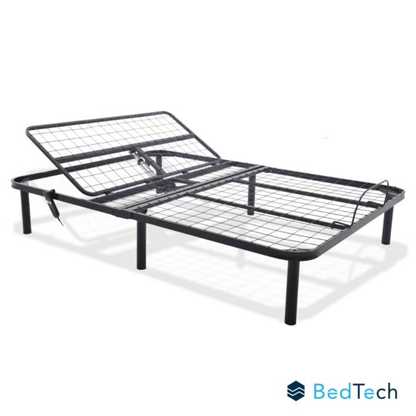 Bthu - California King Adjustable Bed Base With Head Position Adjustment - Black
