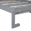 Queen Size Murphy Modern Bed With Top Cabinets For Space Saving And Comfort - Gray - Image 3
