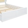 Queen Size Headboard Bed With 2 Drawers And Trundle - White - Image 9