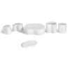 Elegant Marble Bathroom Accessories Set, Genuine Stone, 6 Piece Collection - White / Natural - Image 4