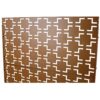 Outdoor & Indoor Freestanding Decorative Privacy Screen For Deck Balcony Patio, Metal Privacy Screen - Brown - Image 4