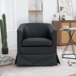 27.36" Wide Swivel Chair - Black