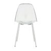 Stylish Ergonomic Dining Chair With Metal Legs And Transparent Seat Cushion (Set of 3) - Silver / Transparent - Image 11