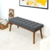 Delilah - Modern Bench - Gray - Image 9
