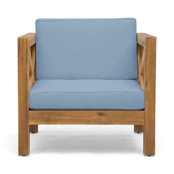 Brava - Modern Club Chair With Water Resistant Cushions - Blue