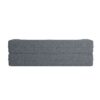 Modern Floor Sofa, With 2 Pillows, Convertible Teddy Fabric Foam Filled Bed, Full Size Folding Mattress, Suitable For Living Room Guest Room, Game Room - Gray - Image 15