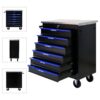 6 Drawer Multifunctional Tool Cart With Wheels - Black / Blue - Image 10