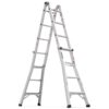 Multi-Position Foldable Aluminum Ladder, A-Frame And Straight Ladder, Ansi 250Lbs - Gray - Image 5