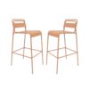 Carmella - Outdoor Barstool (Set of 2) - Orange - Image 2