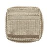 Rustic Wool And Cotton Large Pouf, Handcrafted Tufted Design - Brown / Beige - Image 6