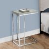 Accent Table, C - Shaped, Contemporary - Gray - Image 4
