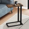 Accent Table, C - Shaped, Stylish Modern - Brown - Image 10
