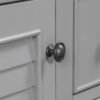 Bathroom Vanity Without Sink, Cabinet Base Only, Two Cabinets And Five Drawers, Solid Wood Frame - Gray - Image 17