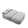 2 In 1 Foldable Sofa Plush Corduroy Sofa Convertible Floor Sofa Bed Deep Seating With Multi Functional Blanket Suitable For Living Rooms - Light Gray - Image 15