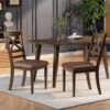 Country Style Dining Chairs (Set of 2) With Cross Back Design - Brown - Image 2
