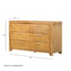 6 Drawer Dresser - Natural Wood / Brown - Image 2