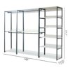 Fiona - Freestanding 3 Tower System Walk In Closet With 7 Shelf Wood And Metal Frame - White - Image 3