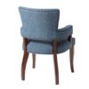 Arm Dining Chair With Brass Nail Head Detailing - Blue - Image 6