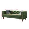 Chesterfield - Modern Tufted Velvet Living Room Sofa, 84.25''W Couch - Mint Green - Image 13