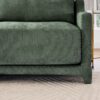3 Seater Chenille Sofa With Movable Ottomans High Resilience Sponge Easy Installation Wood Base - Green - Image 16