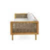 Claremont - 3 Seater Daybed With Rattan Arms - Light Gray - Image 6