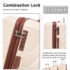 Set 3 Pieces 20" / 24" / 28" Abs Spinner Wheel Luggage, Matching Color, With Combination Lock - Beige - Image 6