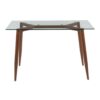 Clara - Contemporary Table - Walnut / Clear - Image 4