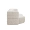 Modern Floor Sofa With 2 Pillows, Convertible Teddy Fabric Foam Filled Sleeper Sofa Bed, Full Size Folding Mattress For Living Room Guest Bed, Playroom, No Assembly Required - Beige - Image 14