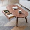 Capsule Centre Low Table With Drawers Coffee Table - Natural - Image 5