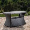 Berkeley - Chaise Lounge Side Table Outdoor Polyethylene Wicker - Brown Multi - Image 5