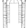 Metal Garden Arch Iron Garden Arbors Gazebo Dia High Birdcage Shape Pergola Pavilion For Wedding Ceremony Outdoor - Black - Image 14