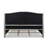 Carmen - King Upholstered Wingback Panel Bed Frame - Silver Gray - Image 5
