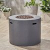 Contemporary 31" Round Fire Pit With 40, 000 Btu - Dark Gray - Image 5