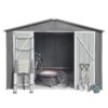 10' x 8' Garden Sheds Outdoor Storage Sheds - Gray - Image 2