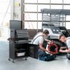 Tool Chest, 5 Drawer Rolling Tool Storage Cabinet With Detachable Top Tool Box, Liner, Universal Lockable Wheels, Adjustable Shelf, Locking Mechanism, Metal Tool Cart For Garage Workshop - Black - Image 3
