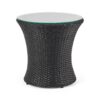 Kono - Outdoor 3 Pieces Chat Set With Cushions And Tempered Glass Tabletop - Black / Ivory - Image 11